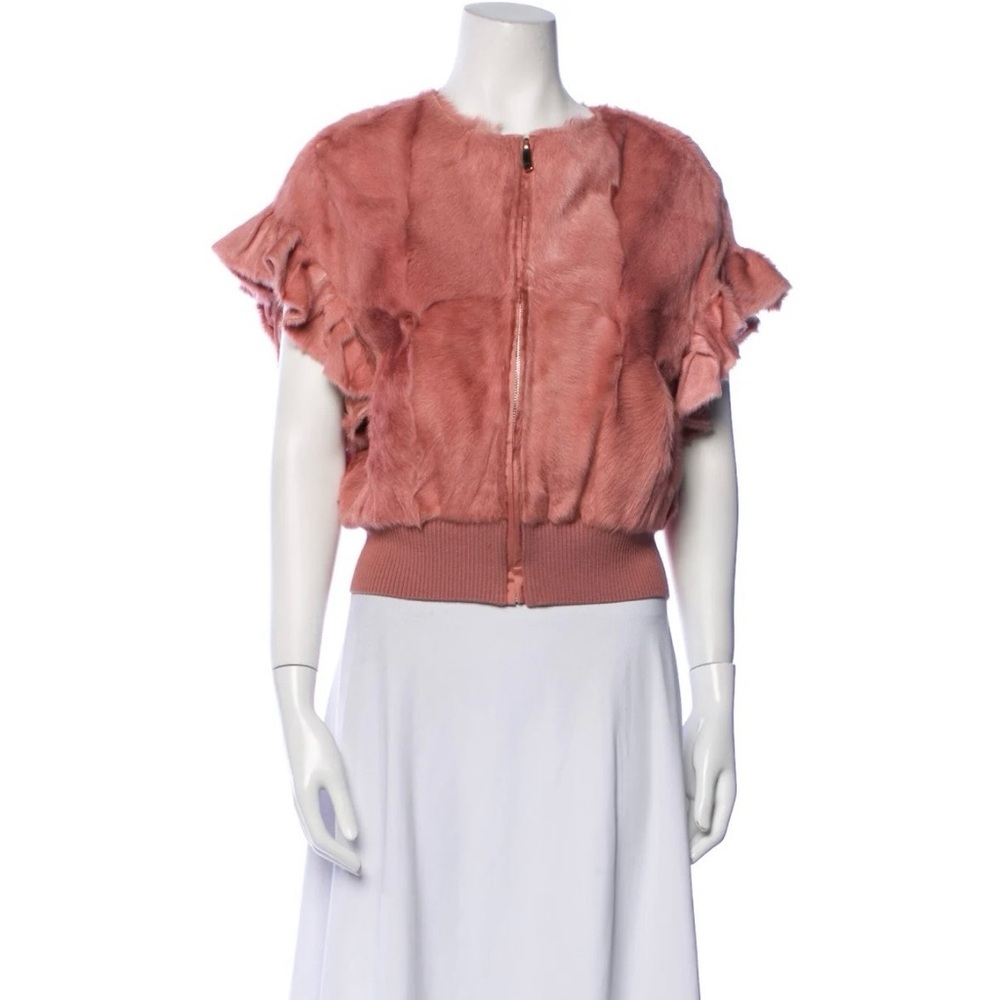 Red Valentino pink goat fur fur jacket